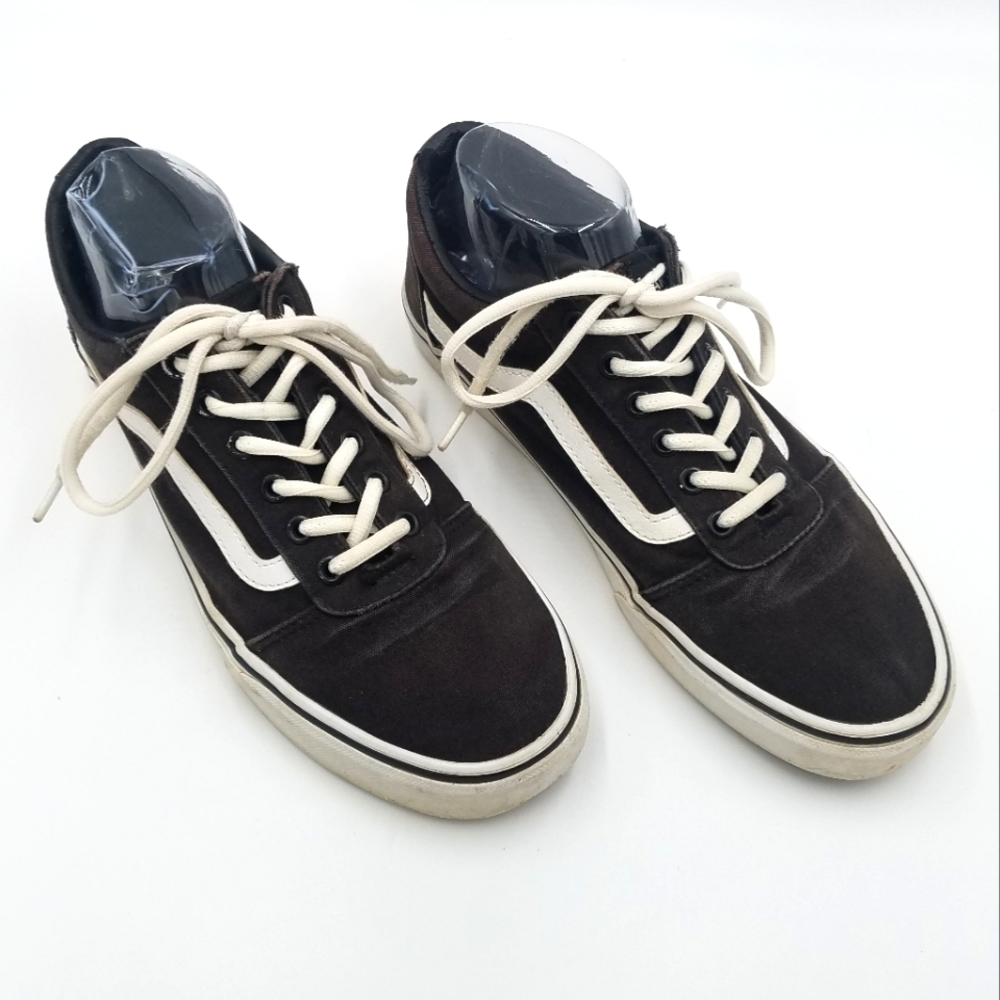 Vans Black White Sneaker Shoe 10 Women